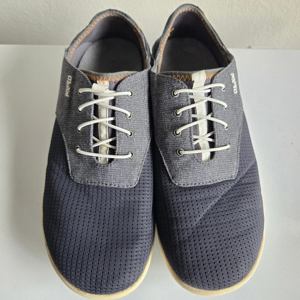OluKai Nohea‎ Moku Mens 10.5 Charcoal Dark Shadow Boat Shoes Sneakers 10283-6C6C